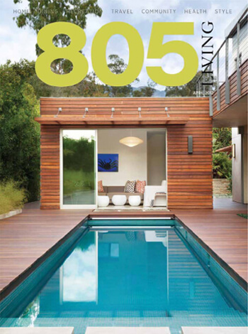 Cover Article, 805 Magazine, Maienza Wilson, John Maienza, Gregg Wilson, Architecture and Interior Design, Interior Decoration, Landscape Design, Wood Deck with pool, Zinc Roof, Fire pit, James Perse furniture, Drought tollerant Garden Design, Leed Platinum, Sustainable Beach House, Globally Gorgeous